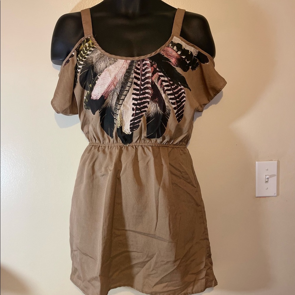 No strings attached cold shoulder dress- EUC- M